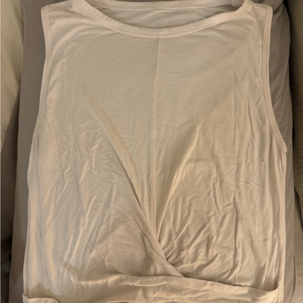 ALO Yoga Cream Wrap Tank Top